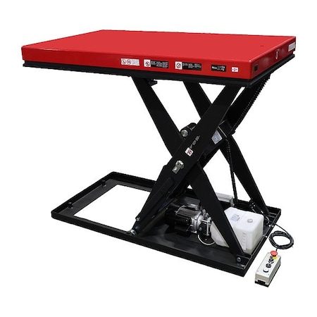 Dayton Scissor Lift Table, 1 1/2 hp, 10 in H 913MY4