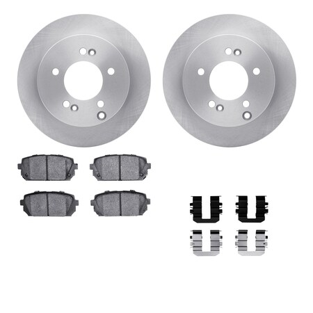 Dynamic Friction Co DFC Brake Rotor with 5000 Brake Pads and Hardware Kit 6512-21071