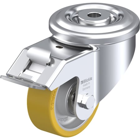 Blickle Kingpin Swvl Caster, Poly, 3-1/8", Brake LKR-ALTH 80K-FI