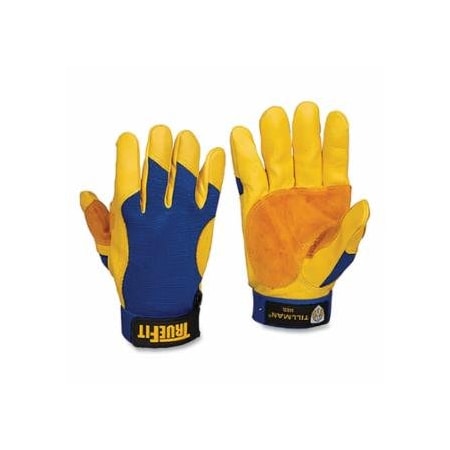 Tillman TrueFit Leather-Palm Gloves, 1480, Deerskin/Rough Side Out Deerskin Palm/Spandex BOH, Lg, 12PK 724-1480L