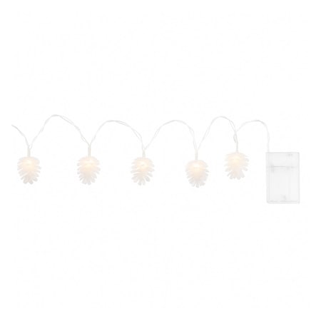 Elegani 10 LED Pine Cone String Lights - Warm White, Soft Plastic, Indoor Outdoor Decorative Lighting PH-PineCone-10LD