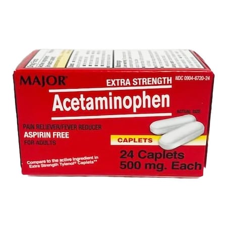 Major Pharmaceuticals MAPAP, Acetaminophen, 500mg, 24PK 00904672024