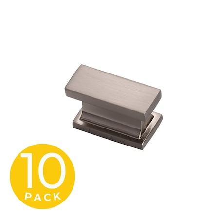 Sapphire Hexa Series 1-1/2 in. Modern Brushed Satin Nickel Cabinet Hardware Knob 10-Pack SP-2891-51-BSN-10