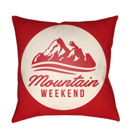 Artistic Weavers Lodge Cabin Alp Poly Filled Pillow - Bright Red & Beige - 26 x 26 in. LGCB2051-2626