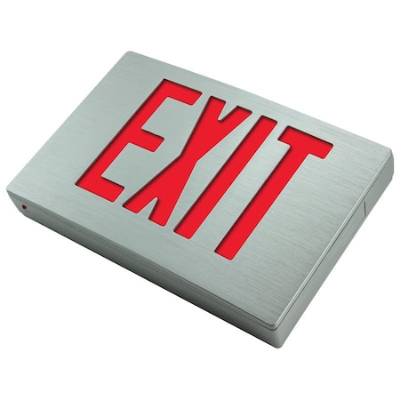 Exitronix 400U Series LED Exit Sign, Die-Cast Aluminum Housing, Red/Green Illumination 400U-WB-BA