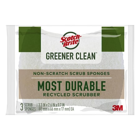 Scotch Scotch-Brite Greener Clean Non-Scratch Scrubber Sponge For Multi-Purpose 4.5 in. L 3 pk 97033-UG