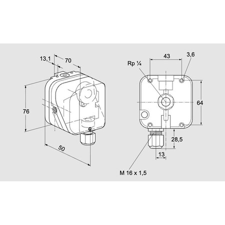 Honeywell Kromschroder SW, PRESS, GAS, DG 150BG 3 KS84447420