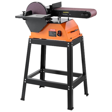 Vevor Professional Belt Sander with Stand 9 in Disc & 6 in x 48 in Belt Sander Combo BD6900