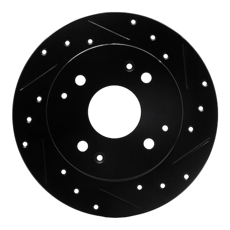 Premium Black Drilled & Slotted Brake Rotor, Disc Brake Rotor,
