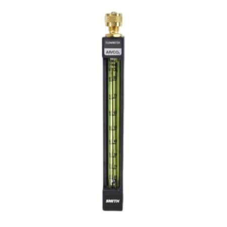 Miller Electric Flowmeter, Argon, Carbon Dioxide, Single Stage, 1/4 in Inlet, 5/8"-18 Outlet, 0 to 80 psi 16530