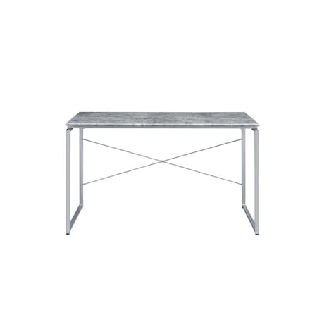 Homeroots 47" Gray and Black Writing Desk 491458