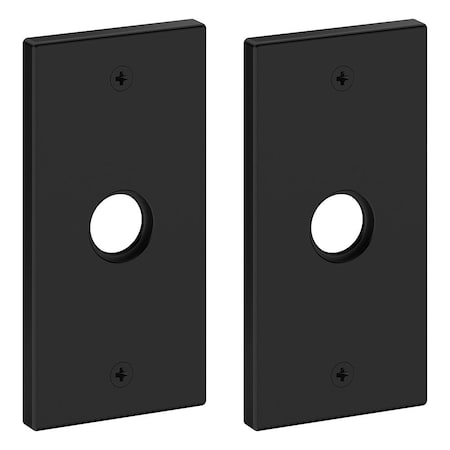 Baldwin Baldwin 5in Contemporary Passage Rose Pair Satin Black Finish R052190PS