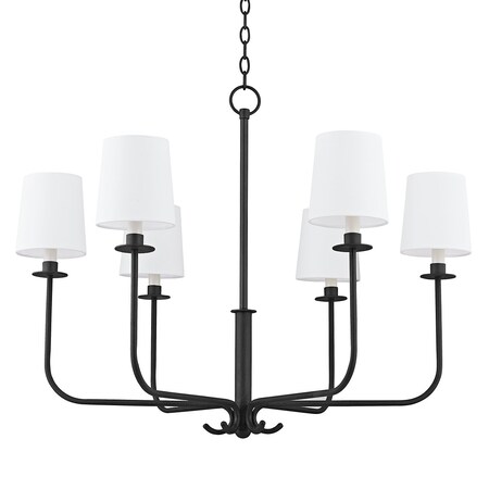Troy Lighting Bodhi 6 Light Chandelier 36 In. Forged Iron F7736-FOR