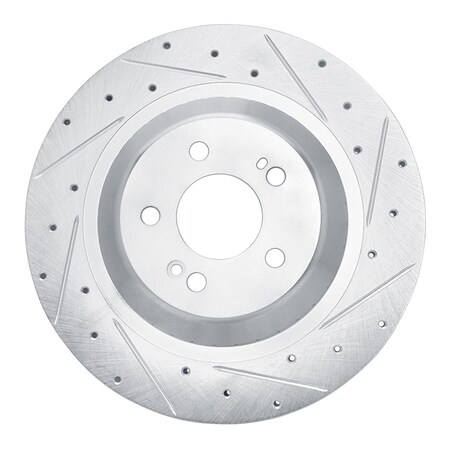 Dynamic Friction Co DFC Brake Rotor - Drilled and Slotted - Silver 631-63113R