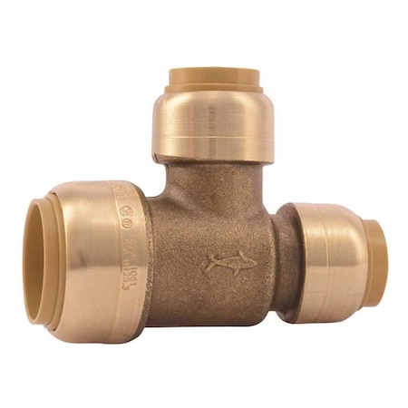 Sharkbite 3/4 in. x 1/2 in. x 1/2 in. Brass Push-to-Connect Reducer Tee U454LF