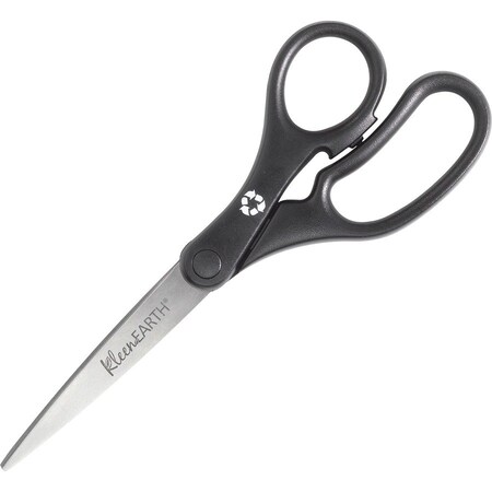 Acme United Westcott 15583 KleenEarth Basic Plastic Handle Scissors, 8" Length, Pointed, Black 15583