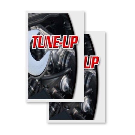 Signmission Tune-up, Vinyl Decals Only 24 Inch x 36 Inch, Vinyl Decal, 2PK DSB-2436-2PACK-Tune-up
