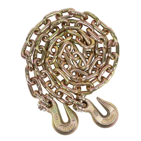 Mytee Products 3/8in X 6ft G70 Tow Chain with Grab Hooks, WLL 6,600 lbs CH3806