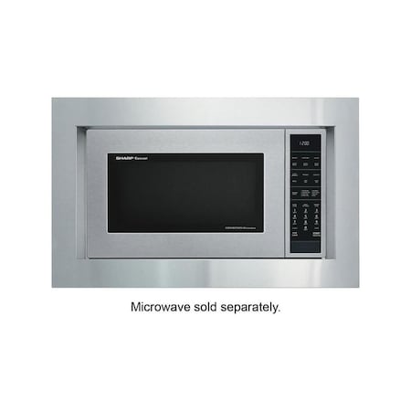 Sharp 27 in. Flush Mount Built-in Microwave Oven Trim Kit, Stainless Steel RK94S27F