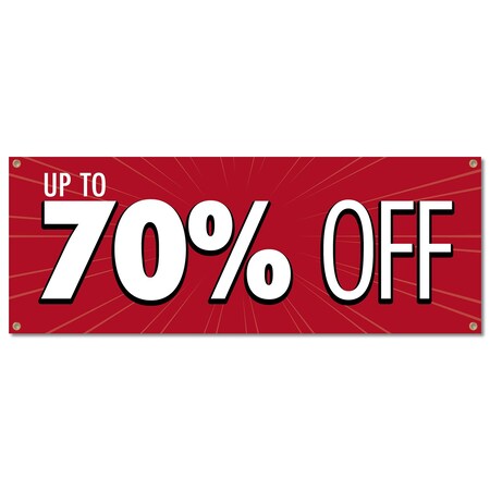 Signmission 70% Off, 18 Inch, Banner B-30337