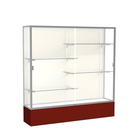 Ghent Spirit Floor Display Case 72x72x16, Plaque, Satin 376PB-SN-MN