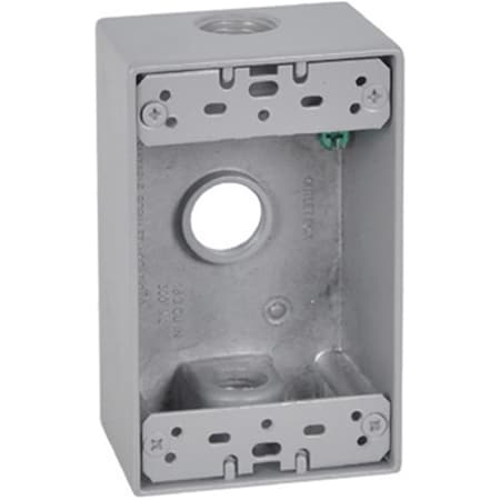 Evolve FSB50-3 1 Gang Rectangular Outlet Box, Gray EV581881
