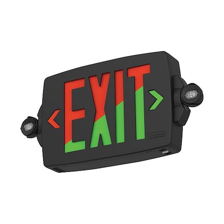 Acuity Exit Sign, Black Housing, Ceiling/Wall 288ASV