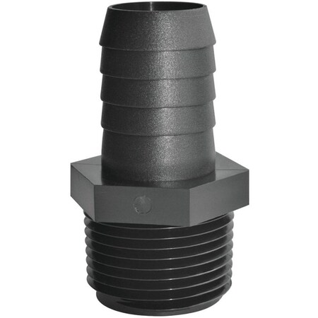 Green Leaf A1414P Pipe to Hose Adapter, Straight, Polypropylene, Black A 1414 P