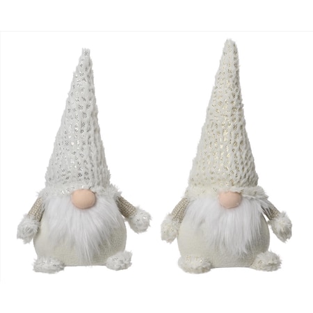 Decoris Gold/Silver Gnome Table Decor 12 in. 523492