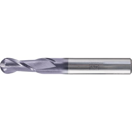 Pferd PFERD Ball Nose End Mill, 2 flutes, 1/4'' Dia, 1/2'' APMX, 2'' OAL, cylindrical shank 23003002