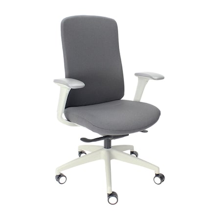 We'Re It LiDO Series High Back Upholstered Office Chair, Grey OFD6800F-GRY