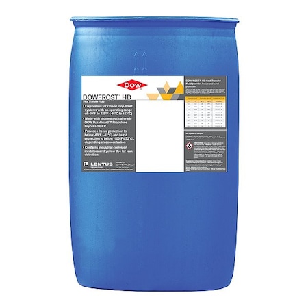 Dowfrost Heat Transfer Fluid, 55 gal, Drum 9992116
