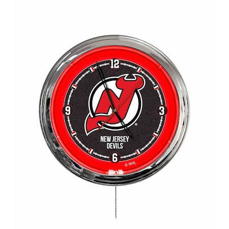 Holland Bar Stool New Jersey Devils 16 LED Wall Clock ClkL16