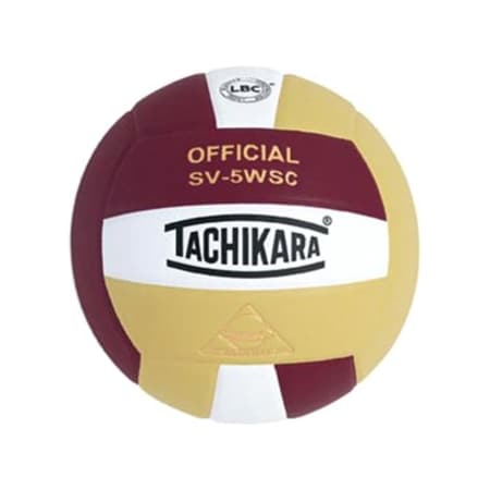 Tachikara Tachikara SV5WSC.CWVG Sensi-Tec Composite High Performance Volleyball - Cardinal-White-Vintage Gold SV5WSC.CWVG