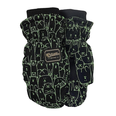 Watson Gloves XS Nylon Lil Bear Mitts Green Cold Weather Gloves, PR 9592G-XS