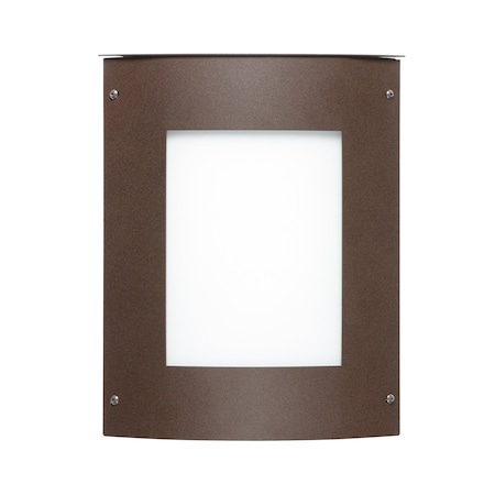Besa Lighting Besa Outdoor Moto 8 Square Bronze White Acrylic 1x60W E12 MOTO8SQ-WA-BR