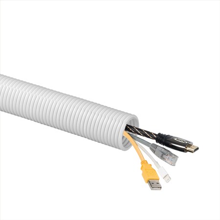 D-Line Cable Tube, White, 3ft 7in, 1.26in dia, 6PK US/CTT1.1W/6