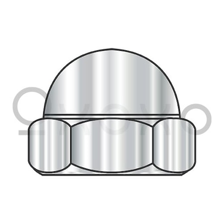 Oxoxo 4-40 Low Crown Hex Cap Nut 18 8 Stainless Steel, 500PK 490326