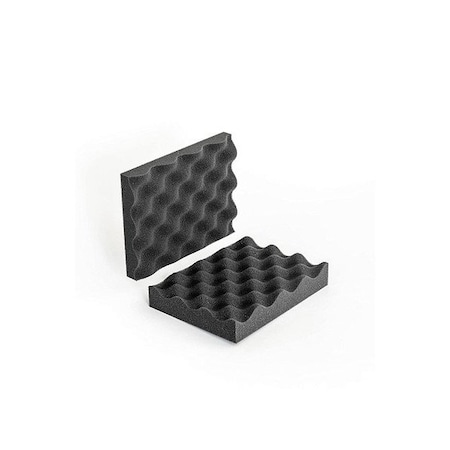 Zoro Select Foam Set, Black, 2" H, PK48 8x6x2GUF