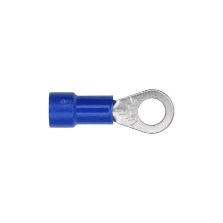 Auveco Vinyl Insulator Ring Term 16-14 Gauge #8-10 Stud - Blue, 100PK 5026