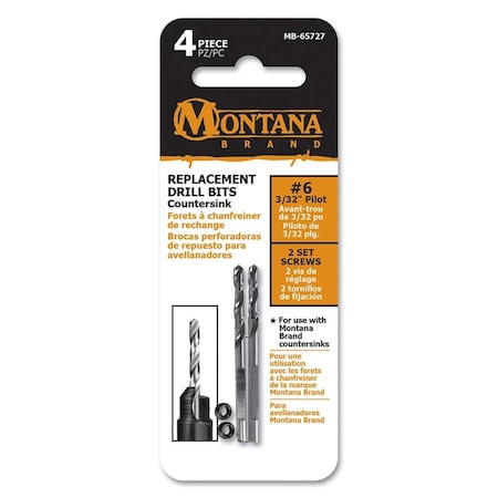 Montana Brand No.8 Compact Replacement Drill Bits MB-65728