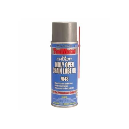 Crown Moly/Oil Open Chain Lube, 16 oz, Aerosol Can, 12PK 205-7043