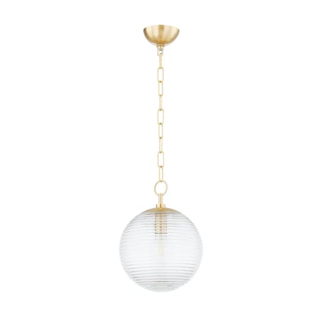 Mitzi Home Ec. X Sara 1 Light Pendant 20.5 In. Aged Brass H815701S-AGB