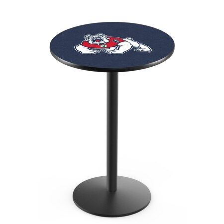 Holland Bar Stool Co 36" Blk Wrinkle Fresno State Pub Table, 36" dia. Top L214B3636FresSt