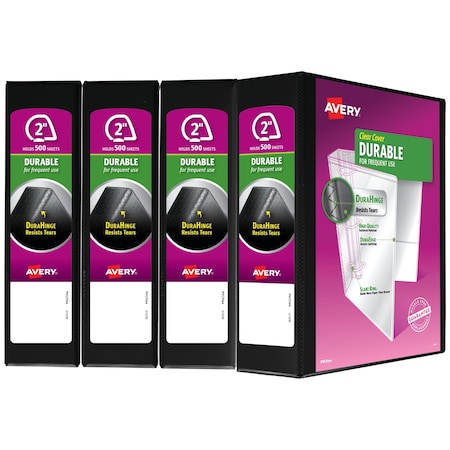 Avery Binders, Durable View 3 Ring, 2 In, PK4 05739