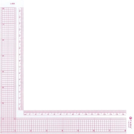 Westcott L-Square, PVC, Transparent, 8in L-808