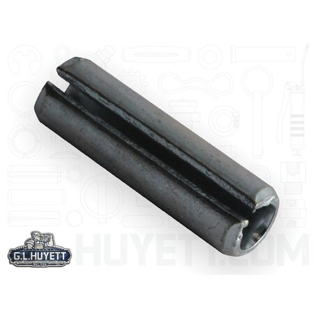 Huyett Slotted Spring Pin, Standard Duty, Zinc Plated, 0.375 in Dia x 1.25 in L x 0.077 in Wall SP-375-1250
