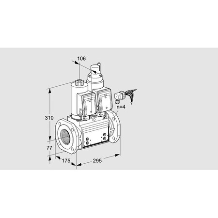 Honeywell Kromschroder Gas Solenoid Valve – VCS Series, Class A, 500 mbar, IP65 KS88203096