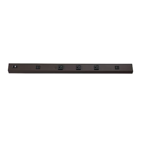 Westgate 30in ANGLED 3-RECEPTACLE 2 USB 20A POWER STRIP BRZ PSA-30-3R-2U-BR
