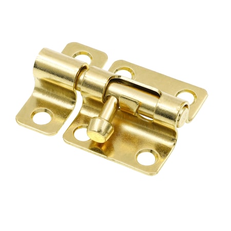 Prime-Line Door and Gate, Slide Barrel Bolt Latch 2 inch with Screws, Brass Plated (Single Pack) U 117516